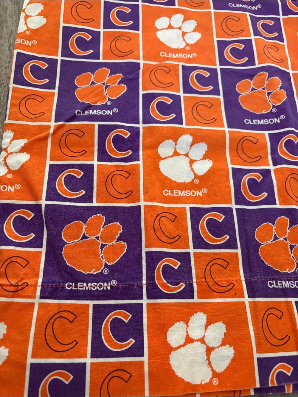 College Corner Clemson Tigers Pillowcase Standard Orange Purple Dorm Bedding